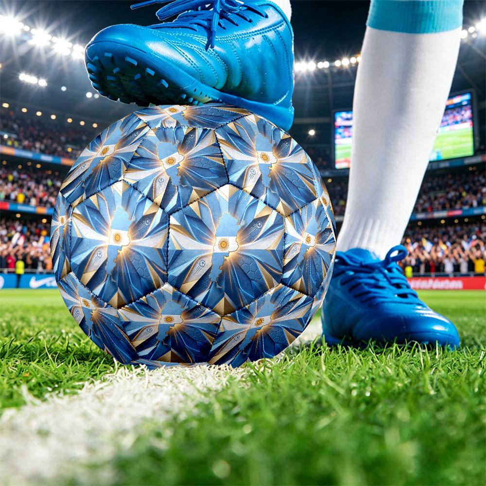Argentina Football Printed Size 5 Soccer Ball Wear Resistant Standard Adult Training Football Fan Gift for Indoor Outdoor Match Sports