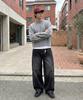 Age O.D. Curved Wash Cut-Out Wide Denim Pants [Dust Black]