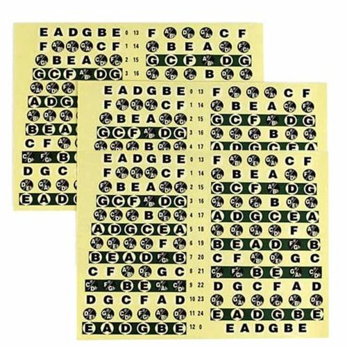 Guitar Fretboard Decals for Beginners, Practice, Note Names, Fingerboard Note Names, 3 Stickers