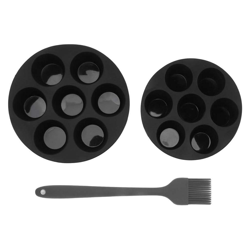 7 tum 8 tum 7 håligheter Silikon Fritös Muffinplåt 7 koppar Silikon Muffin Tårtformar Fritös Bakplåt