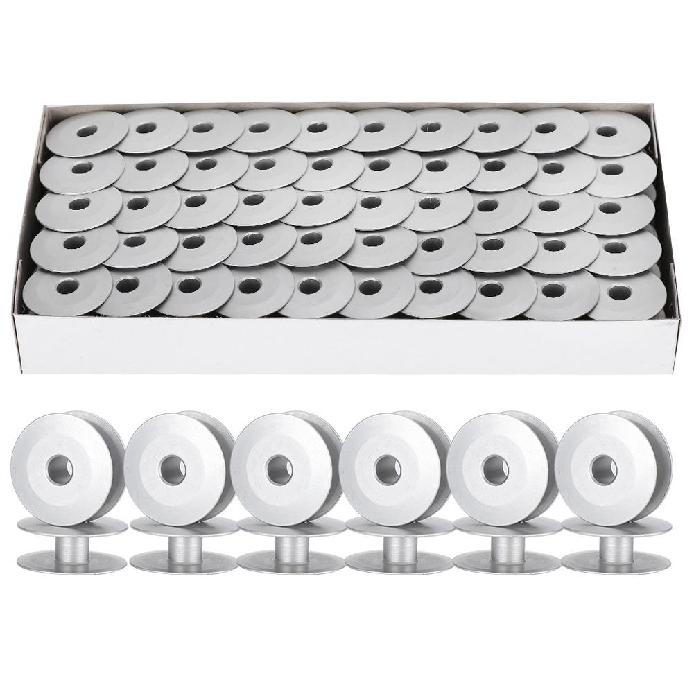 100Pcs Bobbins for DY 65 Walking Foot Industrial Sewing Machine Aluminum Without Holes(6‑5