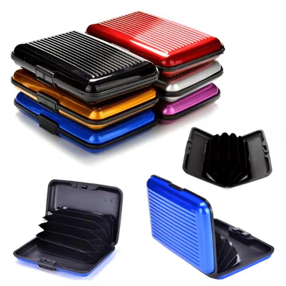 Aluminum Metal Bankcard Blocking Hard Case Wallet Credit Card Anti-RFID Scanning  for Men and Women Protect Holder
