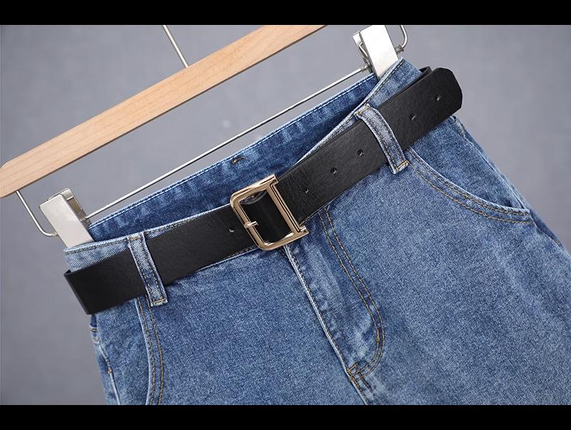 Women's Blue High Waist Korean Style Wide Leg Pants - Slimming Micro Flare, 2024 Trend