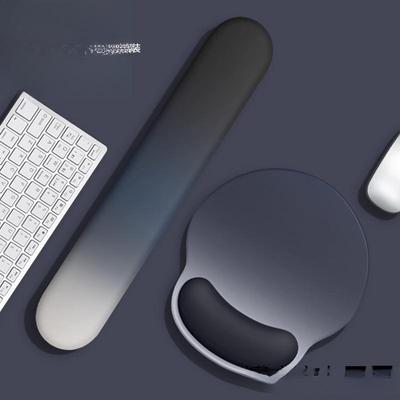 Tappetino per Mouse con Gradiente e Supporto per Polso in Memory Foam per Tastiera