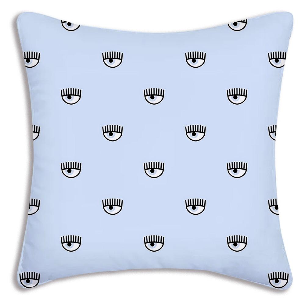 Fashion Trend Eyes Pillow Covers Cartoon Sofa Decorative Home Double-sided Printing Short Plush Cute Cushion Cover