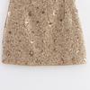 2025 Autumn Women's French Chic Sequin Sleeveless Dress - European & American Style