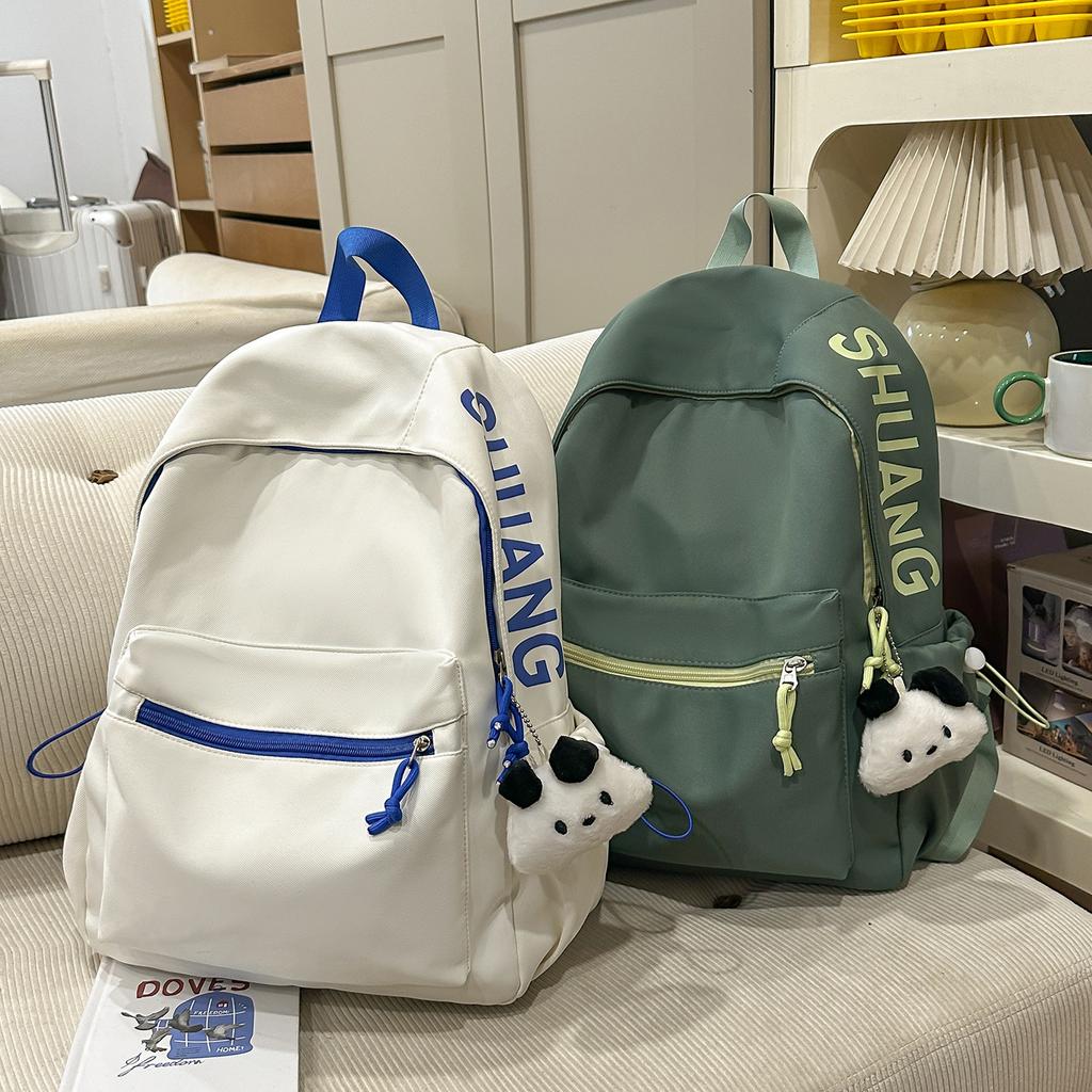Schoolbag Korean version student schoolbag large capacity lightweight college style backpack casual lightweight travel alphabet backpack