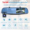 E-ACE Dashcam Car Dvr 4.3 Inch Mirror FHD 1080P Camera Optional Dual Lens DVR  Rearview Mirror Dash Camera Video Recorder Auto