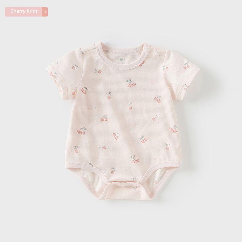 David Bella Class a Newborn Romper Baby Spring Outfit Unisex Pure Cotton Long-Sleeve Infant Clothing Cherry Print [Ready Stock] 66