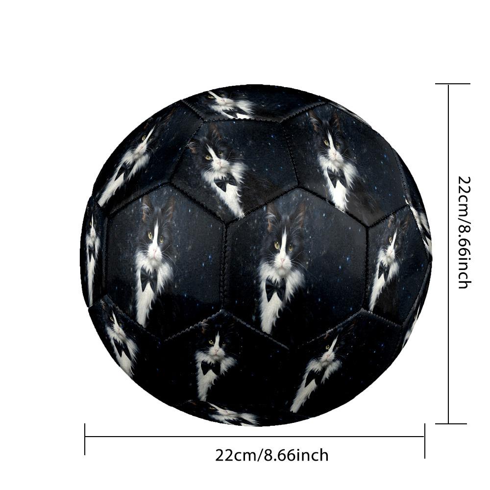 1pc Space Cat Fashion Size 5 Soccer Ball Professional Match Training Football Indoor &Outdoor Sports Ball Lightweight Durable c6593