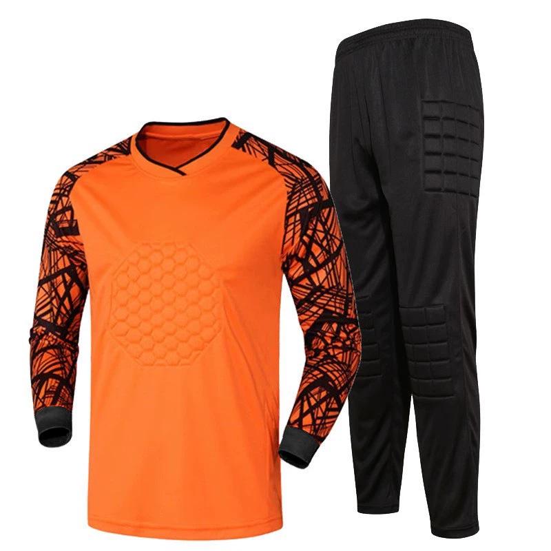 Goalkeeper Long Sleeve Padded Jersey Set - Anti-Fall, Anti-Collision Football Uniform