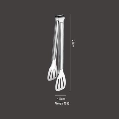 ZISIZ 12-inch Thickened 304 Stainless Steel Food Tongs