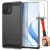 Case - Xiaomi - Mi 11 Lite - Flexible - Carbon Fiber - 2 Tempered Glasses