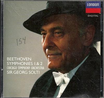 CD LUDWIG VAN BEETHOVEN - CHICAGO SYMP - Symphonies 1 & 2 4303202 London Records 1990 US Classical Used