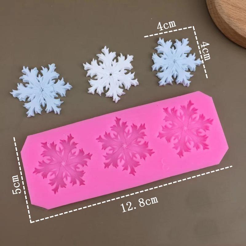 Рождественская форма снежинки помадка пищевая силиконовая форма для шоколада украшения для торта
