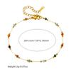 316L Stainless Steel Natural Colored Beads Bracelet Womens 2024 New Concise Trend Non-fading Golden Hand Jewelry Gift