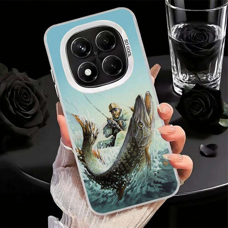 Hunting Fishing Man Soft Phone Case for Xiaomi Redmi Note 13 14 15 Pro Plus 12S 12 11S 11 11T 10S 10 Shockproof Cover Back Shell