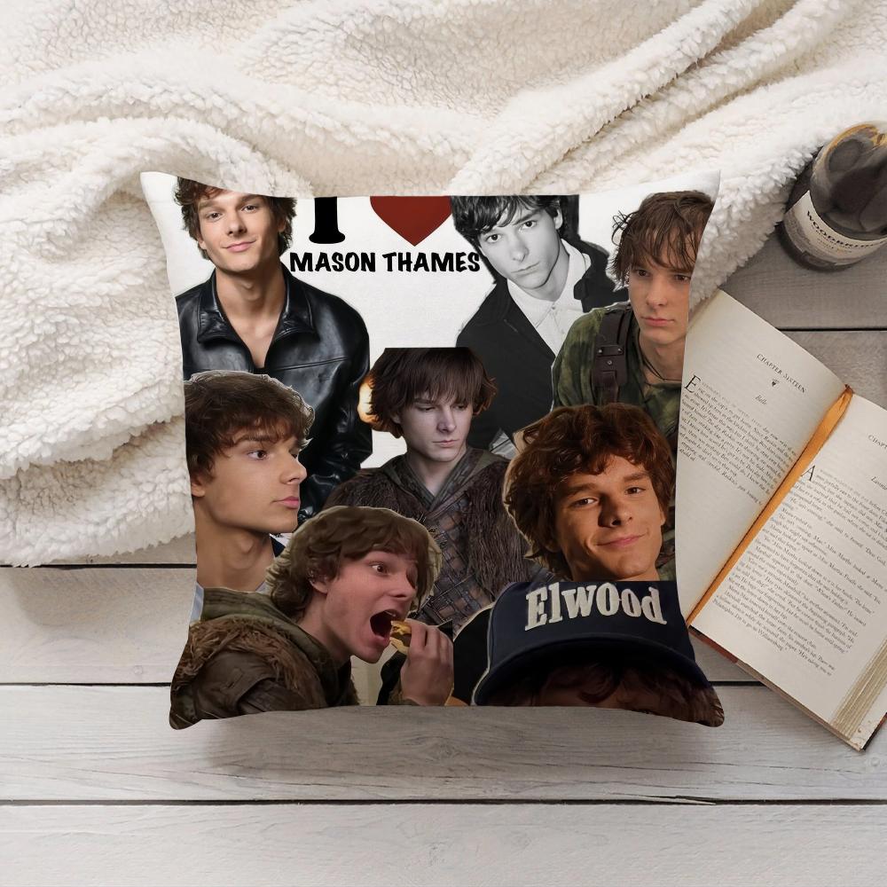 American Actor Mason Thames Collage Pillow Case Home Decoration Cushion Cover Suitable For Bedroom Car Office Sofa