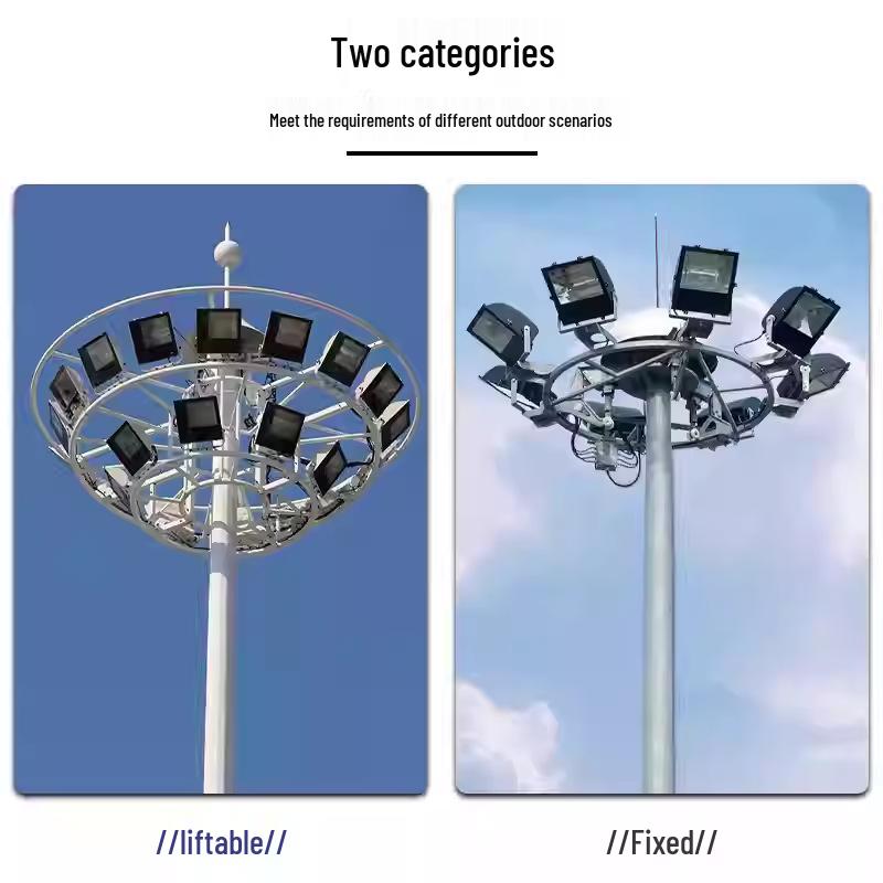 Outdoor Stadium Mid-High Pole Floodlights - 8m, 12m, 15m