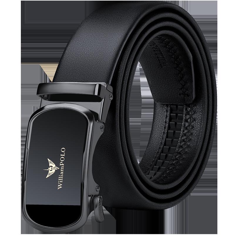 

Мужской кожаный ремень с автоматической пряжкой Emperor Paul - Натуральная коровья кожа, деловой стиль 105 cm