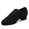 Scarpe da ballo da allenamento con tacco basso per jazz moderno in tessuto Oxford da uomo e da donna Scarpe da ballo professionali per yoga