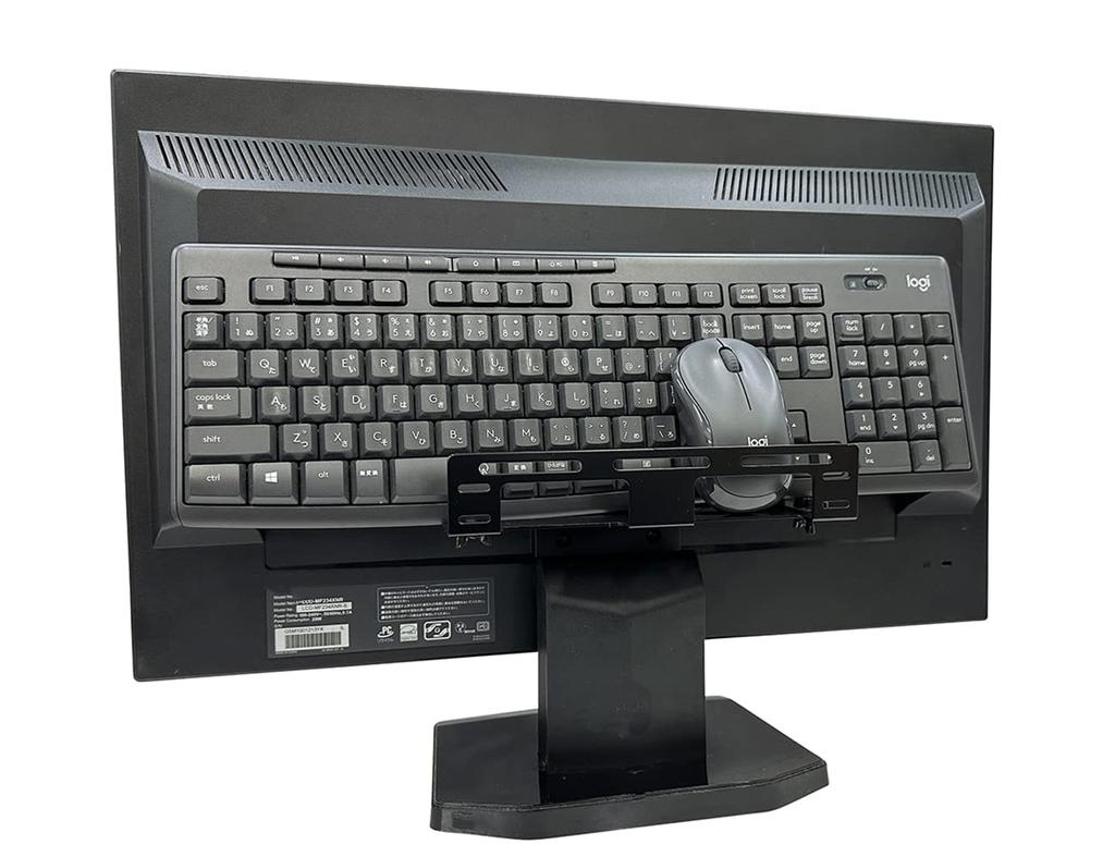 Nagao Seisakusho NB-VESAHOLD200CL Clamp-Style Storage Holder, VESA Compatible, 2-Way, for HDD, PC, and Cable Taps, Rear Storage Holder, 200mm