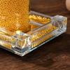 Golden Beads Glass Crystal Incense Burner Living Room Bedroom Crystal Ornaments Arabic Incense Burner Incense Plug