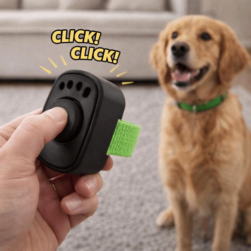 Professional Pet Clicker Trainer Lightweight Obedience Rattle Trainer for Dogs Cats