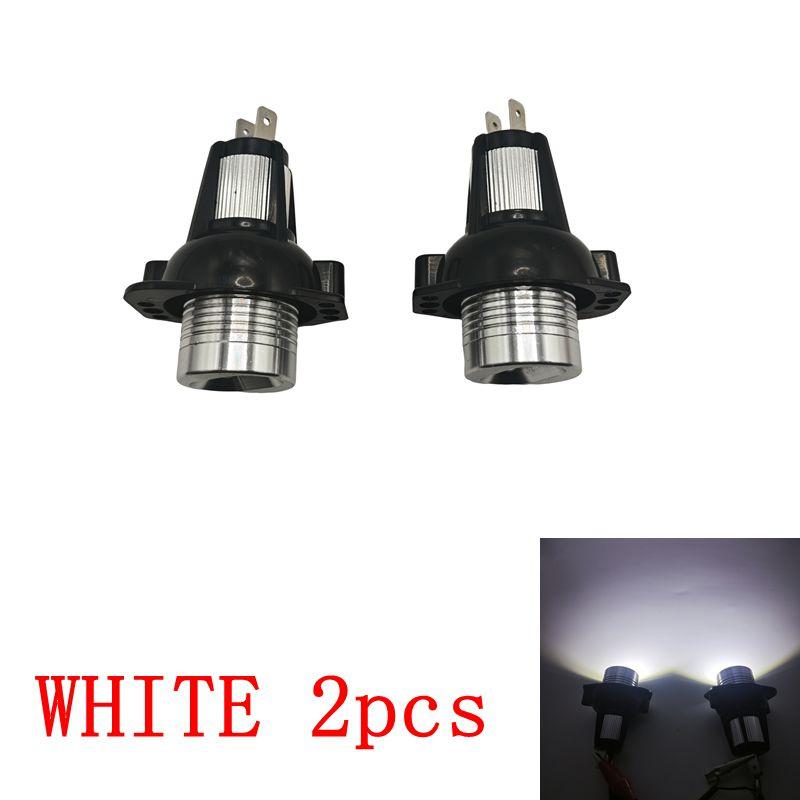 for BMW E90 E91 3 Series 325i 328i 335i 2005-2008 2x Canbus 18W LED Angel Eyes Marker Lights Bulbs Error Free White yellow 2x WHITE