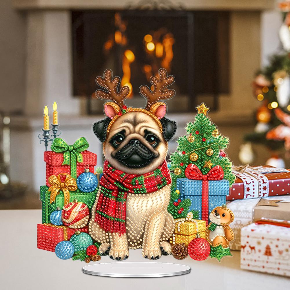 Acrylic Special Shape Christmas Nutcracker Desktop Diamond Art Kits 5D DIY Diamond Art Tabletop Decorations Bedroom Table Decor