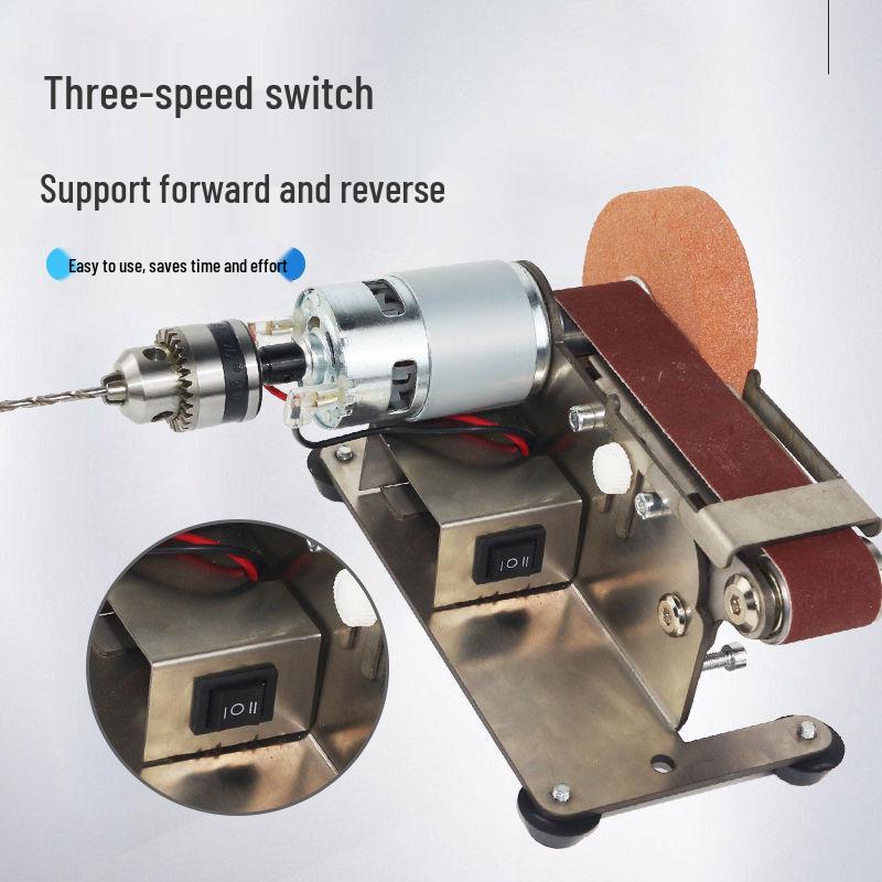 Mini Ascuțitor Multifuncțional: Polizor unghiular cu unghi fix și șlefuitor cu bandă pentru uz casnic