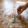 Acryl Puzzlesonnensammler, Lebensbaum/Blumen im Buntglas-Stil Fensterhänge-Dekoration, DIY Sonnensammler-Set für Zuhause, Garten