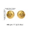 French Retro Geometric Stainless Steel Earrings Women's Exaggerated Titanium Steel Stud Earrings Fashionable Jewelry Accessories
