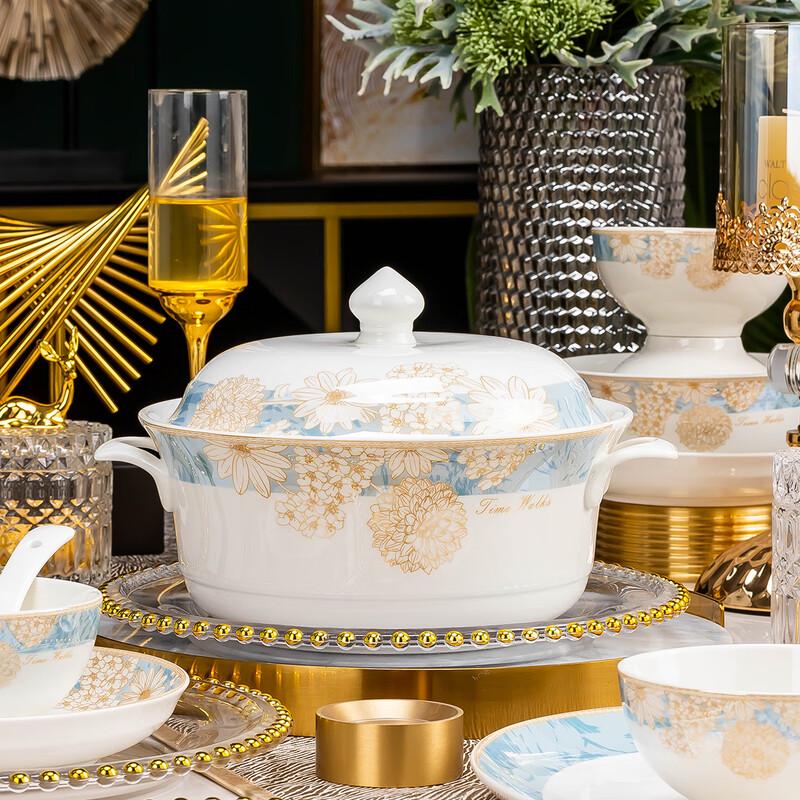 Haoya Jingdezhen 68-delars keramiskt middagsservis