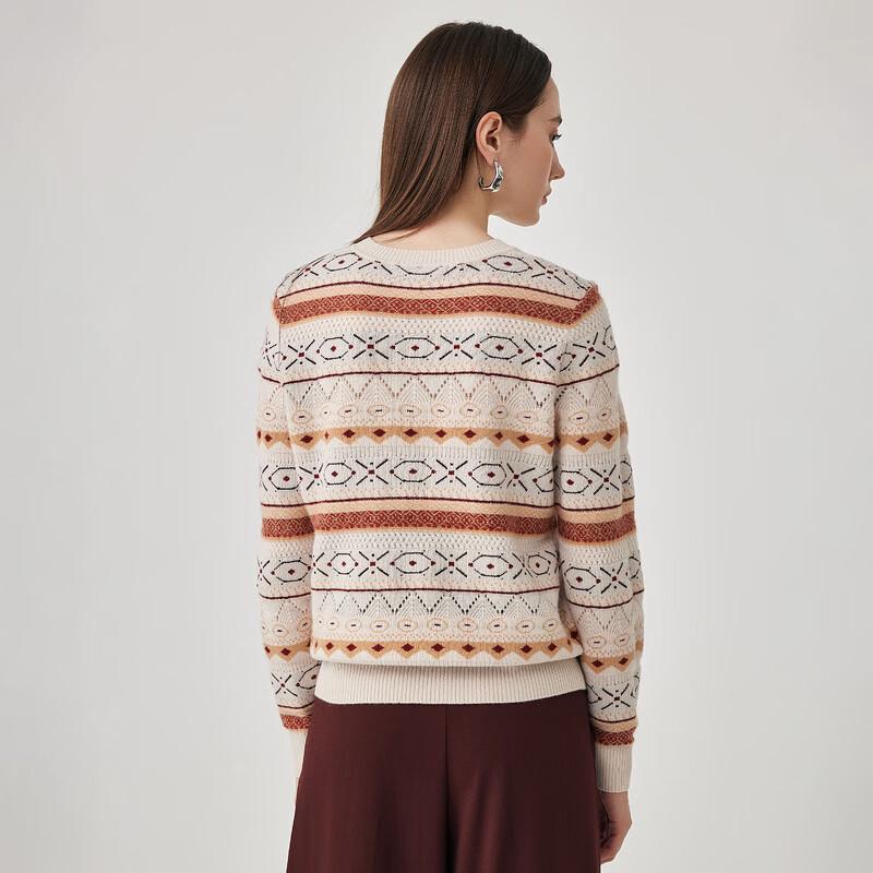 Women's 100% Wool Fair Isle Knit Sweater