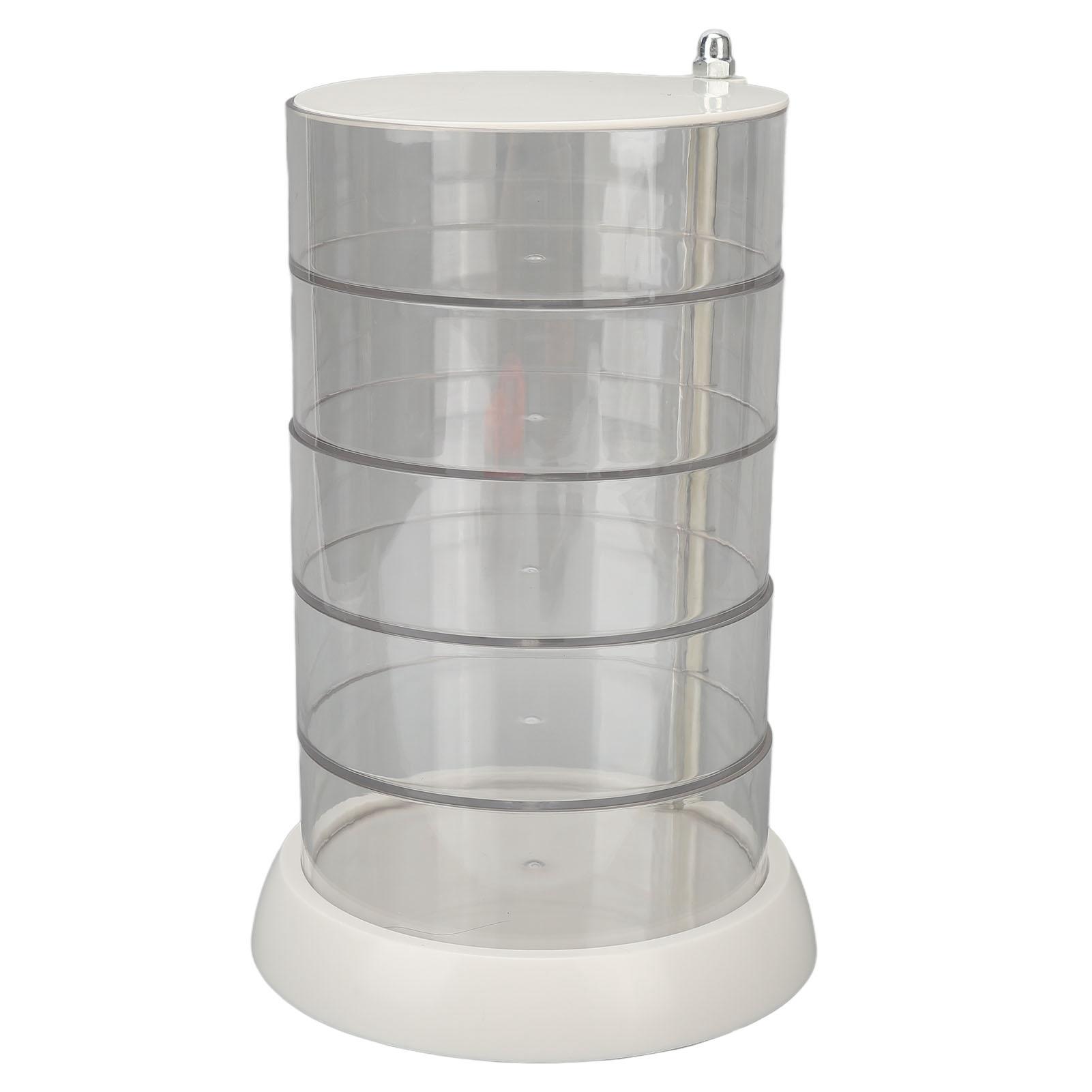 

360 Rotating Jewellery Box Modern Minimalism Style 5 Layer Clear Cosmetic Jewelry Storage Box for