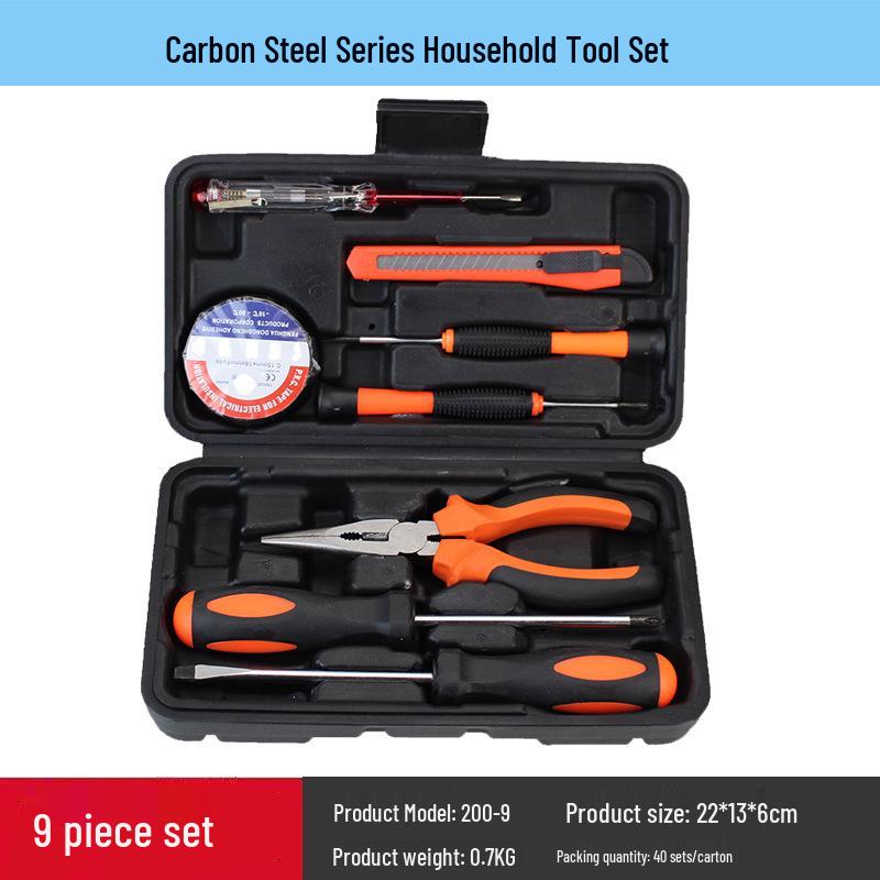 Carbon Steel Hand Tool Kit for Home, Vehicle, and Auto Repair