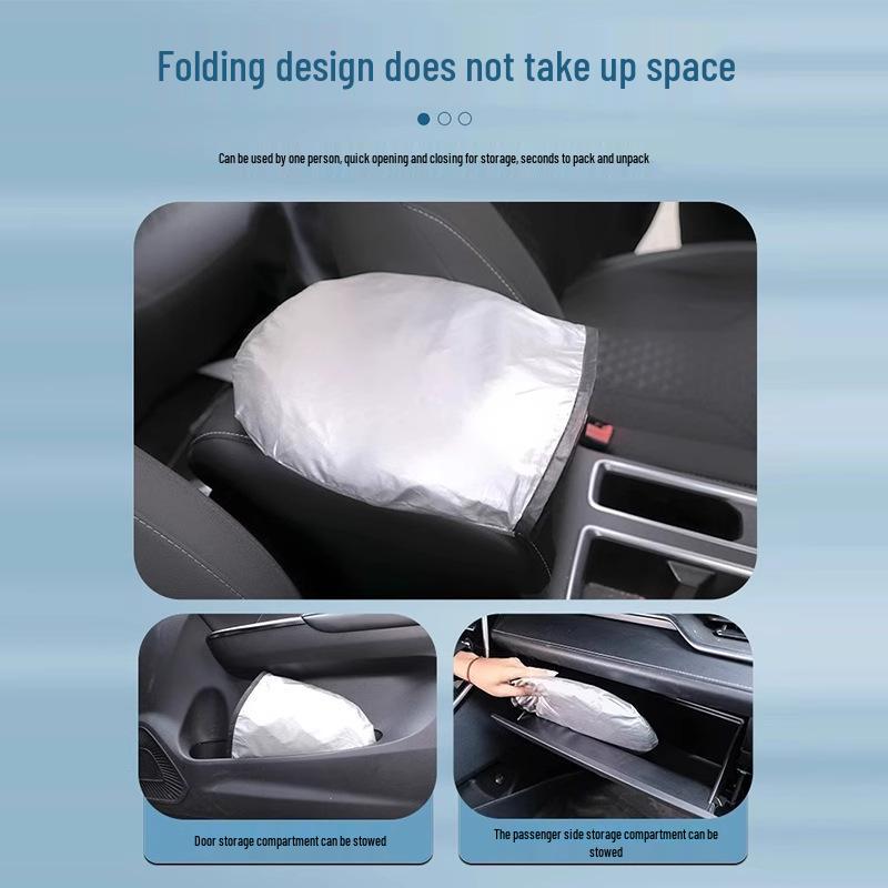 Xiaomi SU7 Car Sunshade: Deep Space Cooling Cloth for Front Windshield - Heat Insulation & Light Blocking.