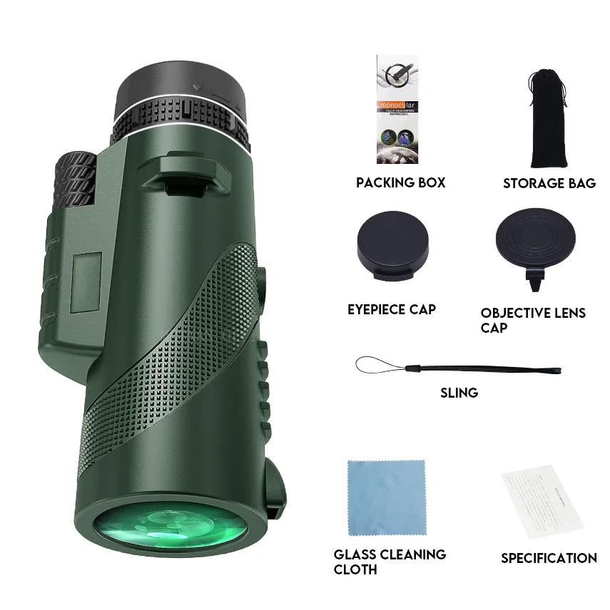 80x100 Tragbares Monokular-Teleskop Monokel Monokular Reichweite Langstrecke Teleskop Jagd Sport Outdoor Camping Reise