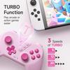 EasySMX T37 Wireless Gamepad, Bluetooth Gaming Controller for Nintendo Switch, PC, Steam Deck, 6 Axis Gyro Motion Control(Pink)