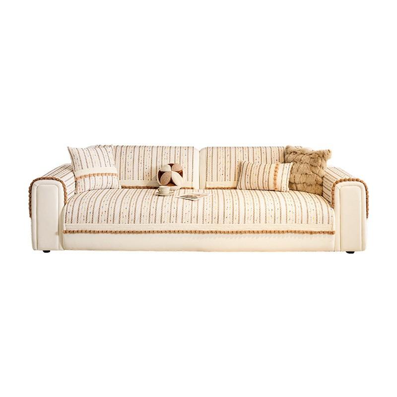 French Cream Style Lace Sofa Cover Snowflake Velvet All Season Thick Cushion 2026