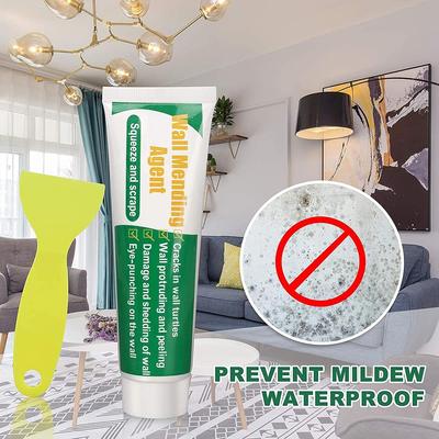 Wall Repair Agent Quick-Drying Sealant Agent Crack Mending Agent Mildewproof White Wall Restore Drywall Repair Kit with Scraper