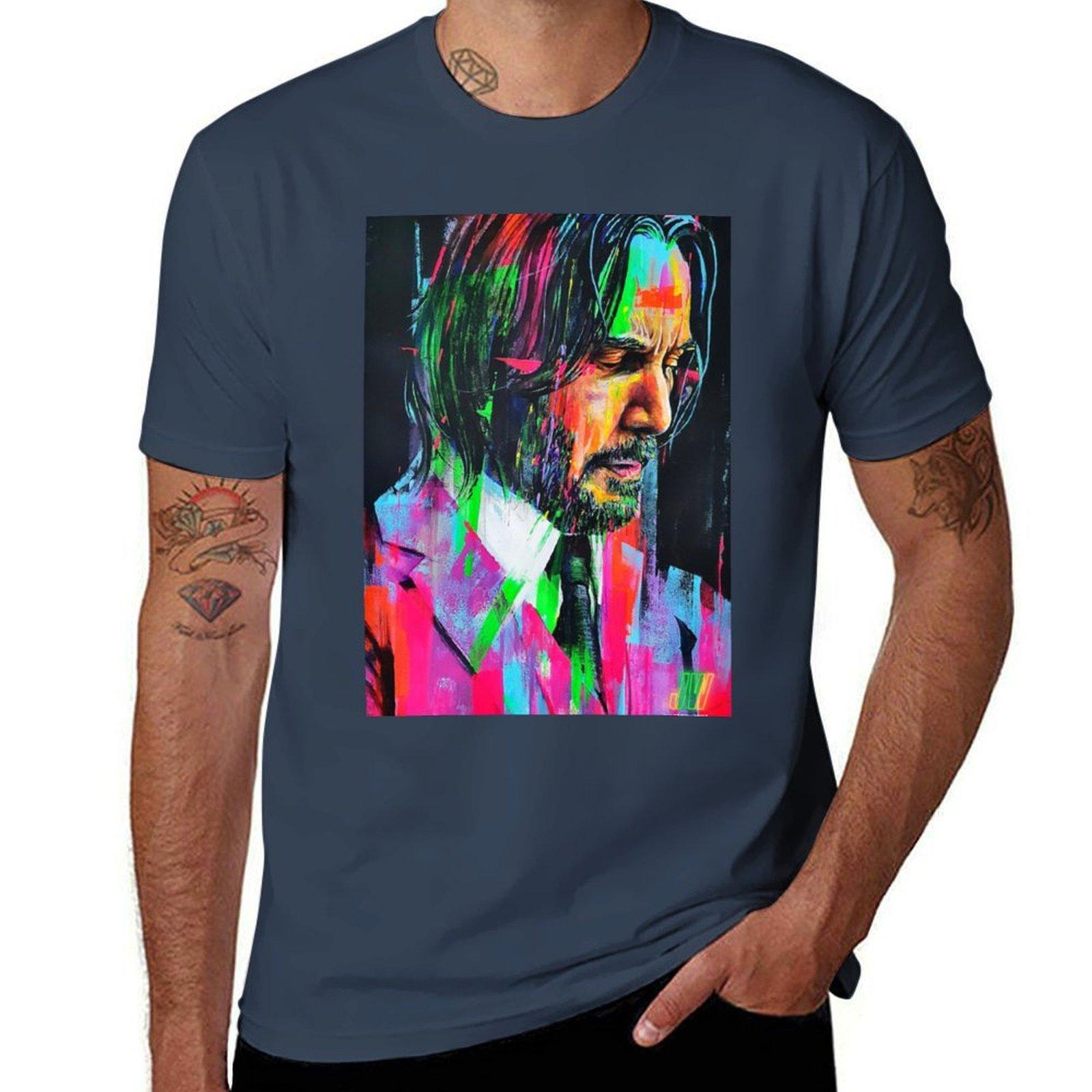 Jw4 John Wick Chapter 4 John Wick Movie T Shirt Tshirt Stain Resistant Casual Tee S