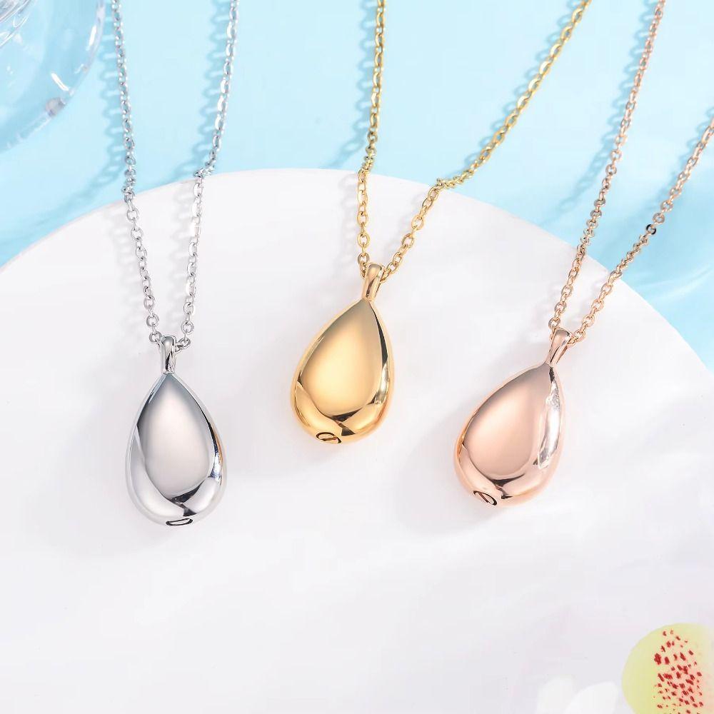 Waterproof Memorial Pendant Stainless Steel Ashes Holder Necklace Keepsake Jewelry  for Ashes