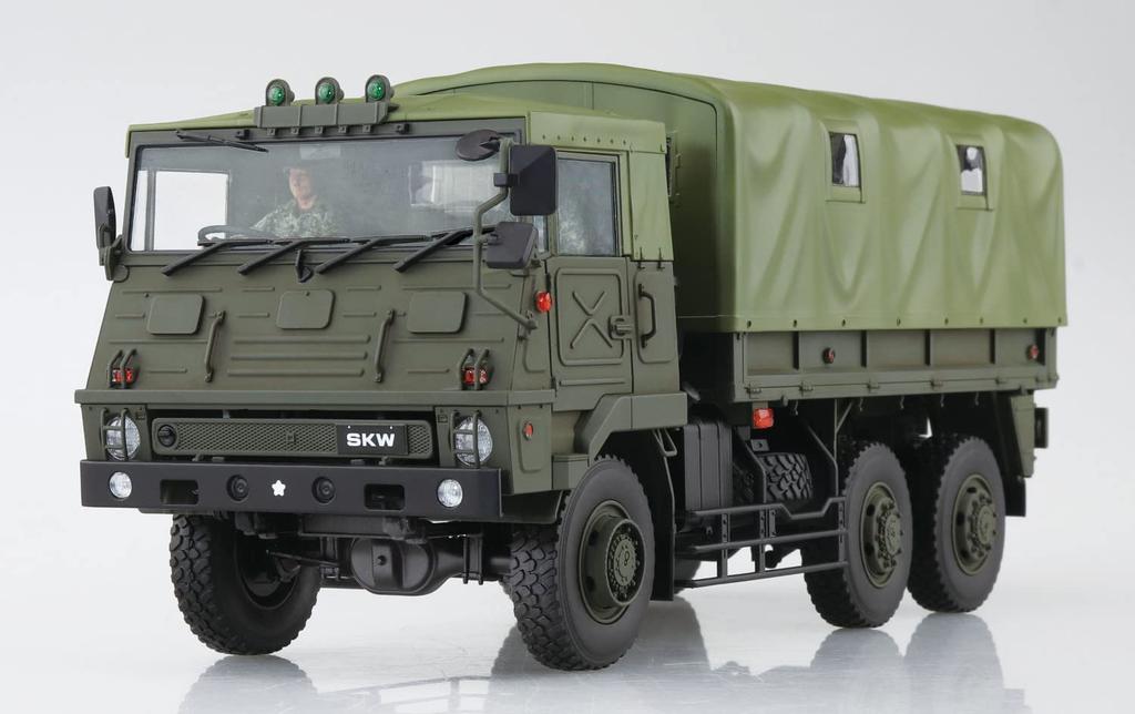 Aoshima Bunka Kyozai Military Model Kit Series Japan Forces Type 73 Heavy Truck Plastic Model 1/35 No. 2 Self-Defense (SKW-464)