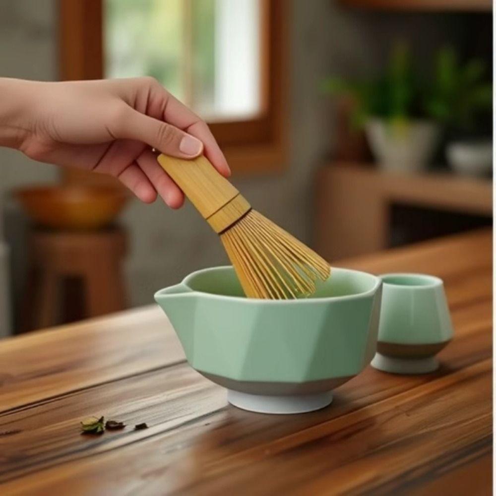 6Pcs/Set Smooth Japanese Matcha Powder Whisk Kiln-Formed Matcha Set  Tea Set Accessories