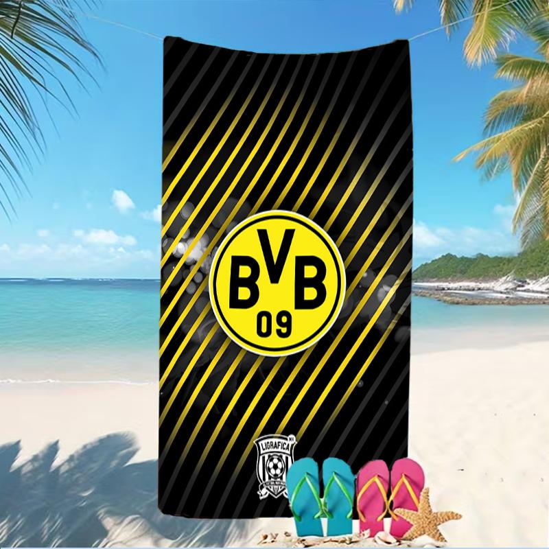 Beach Towel with Borussia Dortmund Pattern - Soft,absorbent,machine Washable Lightweight&Modern,swimming,Travel Essentials