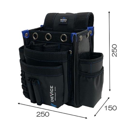 SK11 DEVICE Waist Pouch with 3 Drawers and Side Pockets, Large Inner Sack, DVC-KZ15