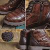 High Quality Hot Selling Men's Boots Retro Thick Sole Work Shoes for Men Trendy Lace-up Short Boots Casual Leather Men's Boots
