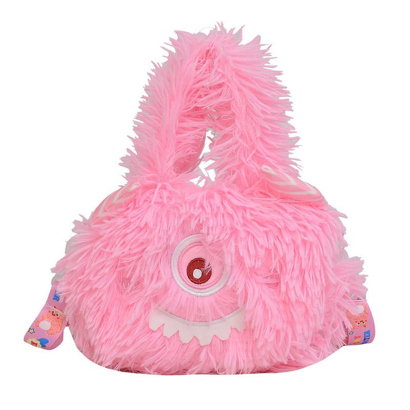 Cute Plush Monster Pub Appearance Design Handbag With Animal Design For Elementary School Girls And Boys